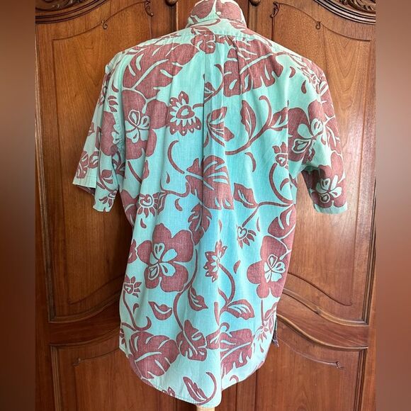 Vintage Reyn Spooner Shirt Reverse Print Pullover Monstera Leaf Size L - Picture 4 of 15